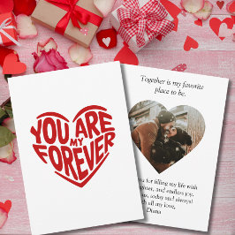あなたは私の永遠の赤いハート&写真パーソナライズされた、