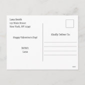 あなたは私の永遠、赤いハート、シンプルミニマリスト シーズンポストカード (裏面)