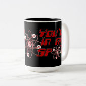 あなたは私の点のギークのユーモアの黒のマグで ツートーンマグカップ