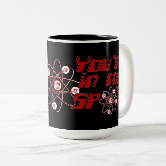 あなたは私の点のギークのユーモアの黒のマグで ツートーンマグカップ (正面右)