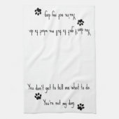 あなたは私の犬ではない キッチンタオル (縦)