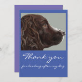 あなたは私の犬のカードを預かってくれてありがとう サンキューカード (正面/裏面)