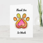 あなたは私の犬の世話をしてくれてありがとう カード (正面)