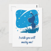 あなたは私の犬の子犬の射撃、 発砲スター提案と結婚したい ポストカード (正面/裏面)