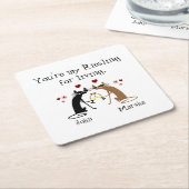 あなたは私の生活のためのリースリング スクエアペーパーコースター (アングル)