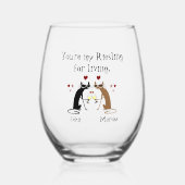 あなたは私の生活のためのリースリング ステムなしワイングラス (正面)