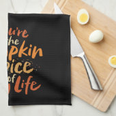 あなたは私の生活のカボチャのスパイス – 感謝祭 キッチンタオル (四つ折り)