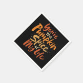 あなたは私の生活のカボチャのスパイス – 感謝祭 スタンダードカクテルナプキン (角)