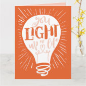 あなたは私の生活挨拶カードを点灯させる カード (黄色い花)