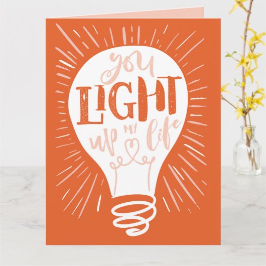 あなたは私の生活挨拶カードを点灯させる カード (黄色い花)