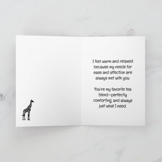 「あなたは私の癒しのひととき」 カード (内部)