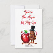 あなたは私の目のカードのりんご サンキューカード (正面)