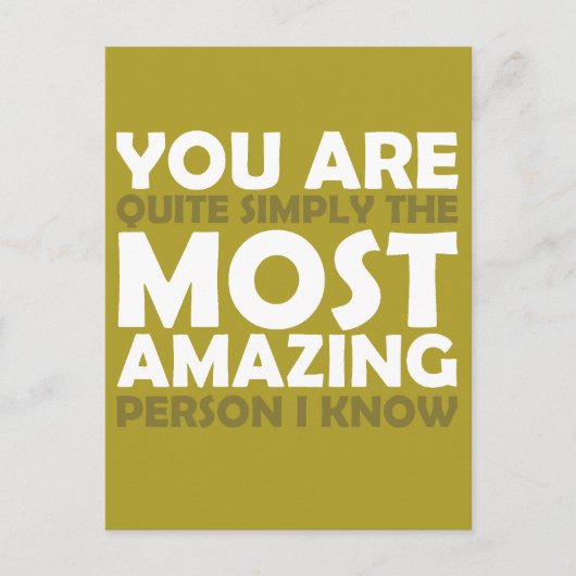 あなたは私の知る限りで一番素晴らしい人です ポストカード (正面)