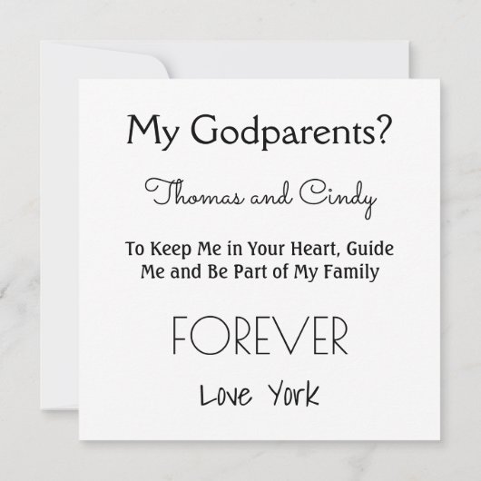 あなたは私の神になるベビー&バニー詰まった カード (裏面)