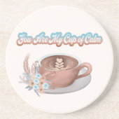 あなたは私の穏やかなボホのカップラテ コースター (正面)