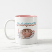 あなたは私の穏やかなボホのカップラテ ツートーンマグカップ (左)