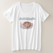 あなたは私の穏やかな一杯 ボホラテ プラスサイズTシャツ (デザイン正面)