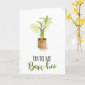 あなたは私の竹結婚の記念日 カード (黄色い花)