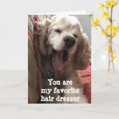 あなたは私の美容院お気に入りの***の****誕生日 カード (黄色い花)