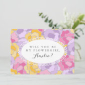 「あなたは私の花の女の子になれるの？」 フローラ招待状 招待状 (スタンド正面)