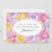 「あなたは私の花の女の子になれるの？」 フローラ招待状 招待状 (正面)