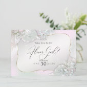 あなたは私の花の女の子ウィスピーなピンクのきらめく 招待状 (スタンド正面)