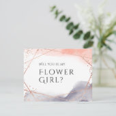 あなたは私の花の女の子バラ金ゴールド幾何学的 招待状 (スタンド正面)