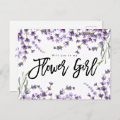あなたは私の花の女の子bohoラベンダーフローラ 案内ポストカード (正面/裏面)