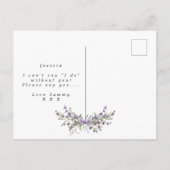 あなたは私の花の女の子bohoラベンダーフローラ 案内ポストカード (裏面)