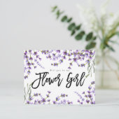 あなたは私の花の女の子bohoラベンダーフローラ 案内ポストカード (スタンド正面)