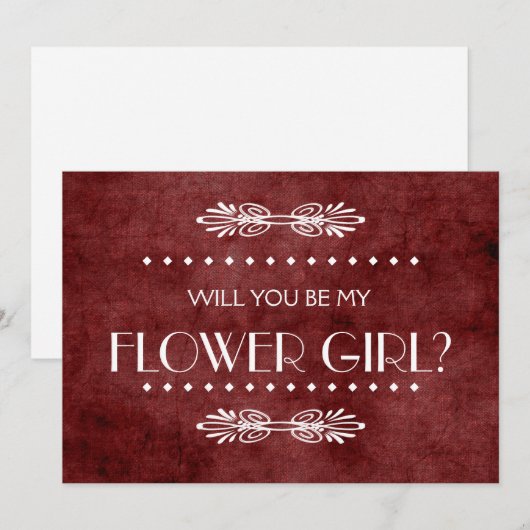 あなたは私の花の飾り 招待状 (正面/裏面)