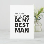 あなたは私の花婿介添人のプロポーショ結婚ンカードになるだろうか 招待状 (スタンド正面)