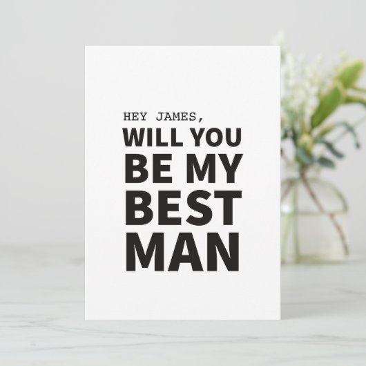 あなたは私の花婿介添人のプロポーショ結婚ンカードになるだろうか 招待状 (スタンド正面)