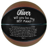 あなたは私の花婿介添人名前をカスタムすると文字 バスケットボール (正面)