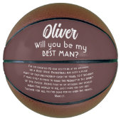 あなたは私の花婿介添人名前をカスタムすると文字 バスケットボール (正面)