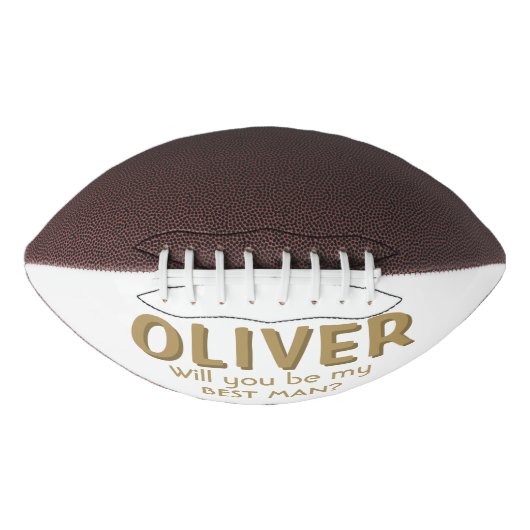 あなたは私の花婿介添人名前をカスタムするサッカーになる アメリカンフットボール (正面)