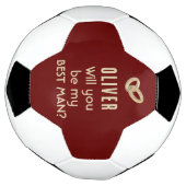 あなたは私の花婿介添人名前をカスタムするサッカーになる サッカーボール (回転)