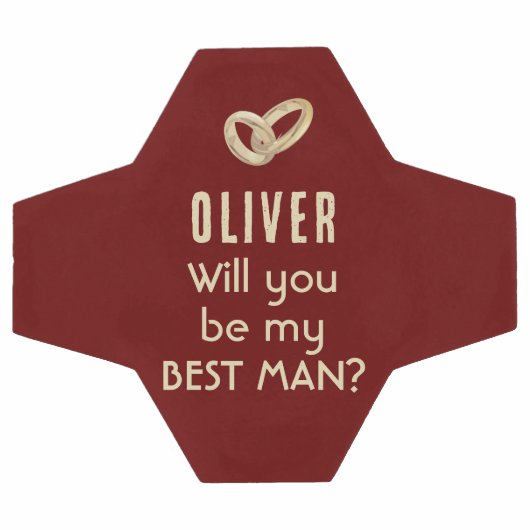 あなたは私の花婿介添人名前をカスタムするサッカーになる サッカーボール (フラット)