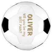 あなたは私の花婿介添人名前をカスタムするサッカーになる サッカーボール (回転)