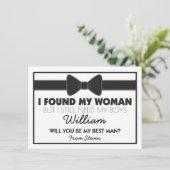 あなたは私の花婿介添人白黒ボウタイになる 招待状 (スタンド正面)