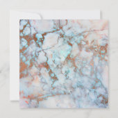 あなたは私の花嫁のピンクのローズマーブルハート 招待状 (裏面)