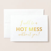 あなたは私の花嫁のフォイルカおもしろいードになりますか？ 箔カード (封筒付き正面)