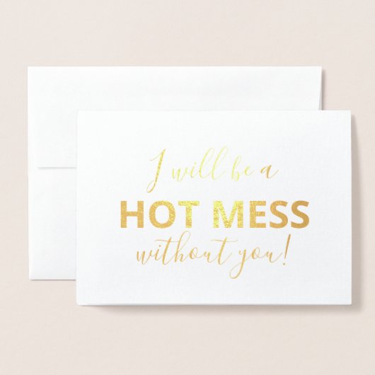 あなたは私の花嫁のフォイルカおもしろいードになりますか？ 箔カード (封筒付き正面)