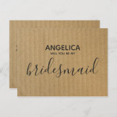 あなたは私の花嫁のブラウンクラフト紙 インビテーションポストカード (正面/裏面)