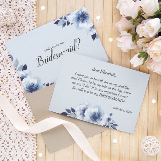 あなたは私の花嫁のブルーアネモンスの花になるのだろうか 招待状