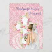 あなたは私の花嫁のメイドになってくれてありがとう 招待状 (正面/裏面)