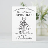 あなたは私の花嫁のメイドのカードになるおもしろいか – サンキューカード (スタンド正面)