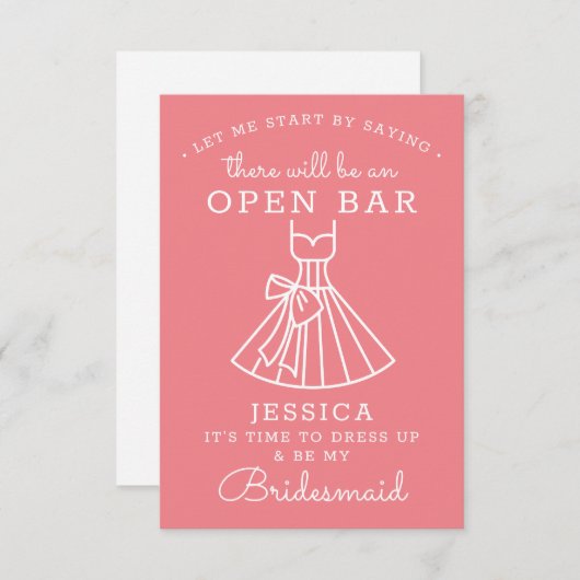 あなたは私の花嫁のメイドのカードになるおもしろいか – サンキューカード (正面/裏面)