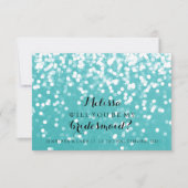 あなたは私の花嫁のメイドのカードになるきらめくか – Fab You 招待状 (正面)