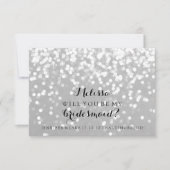 あなたは私の花嫁のメイドのカードになるきらめくか – Fab You 招待状 (正面)